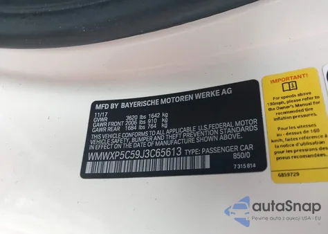 2018 Mini Hardtop Cooper/Oxford Edition from USA, damaged, VIN WMWXP5C59J3C65613